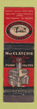 Matchbook Cover - MacClatchie Manufacturing Pump Valves New York City WEAR