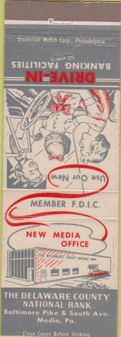 Matchbook Cover - Delaware County Bank Media PA