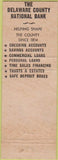 Matchbook Cover - Delaware County Bank Media PA
