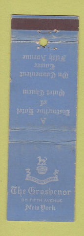 Matchbook Cover - Grosvenor Hotel New York City WORN