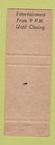 Matchbook Cover - Zebra Bar Hotel Fairfax New York City WORN
