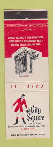 Matchbook Cover - City Squire Motor Inn New York City