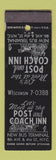 Matchbook Cover - Post and Coach New York CIty