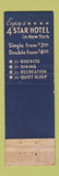 Matchbook Cover - Hotel Lincoln New York City Lion Canada 1929