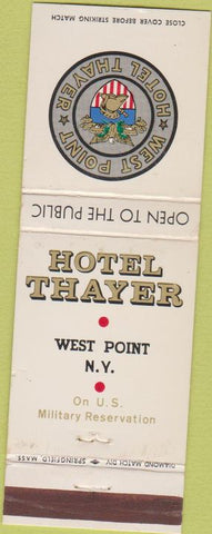 Matchbook Cover - Hotel Thayer West Point NY