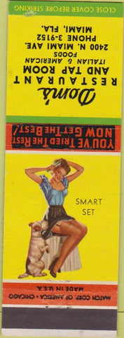 Matchbook Cover - Don's Restaurant Miami FL Italian pinup