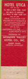 Matchbook Cover - Hotel Utica NY