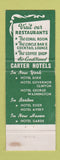 Matchbook Cover - Hotel Governor Clinton New York City
