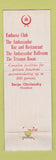 Matchbook Cover - Ambassador Hotel New York City
