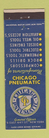 Matchbook Cover - Chicago Pneumatic New York City
