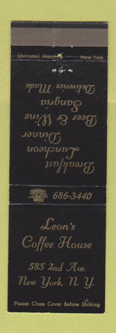 Matchbook Cover - Leon's Coffee House New York CIty