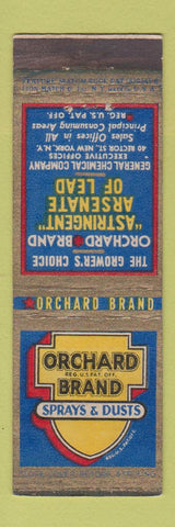 Matchbook Cover - Orchard Brand Sprays Dusts New York City feature