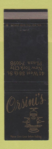 Matchbook Cover - Orsini's New York City Restaurant WEAR