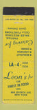 Matchbook Cover - Leon's Restaurant New York City WEAR