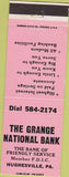 Matchbook Cover - Grange National Bank Hughesville PA