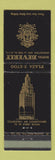 Matchbook Cover - Hotel Beverly New York City