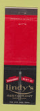 Matchbook Cover - Lindy's Restaurant New York City