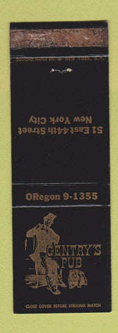 Matchbook Cover - Centry's Pub New York City WORN