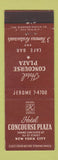Matchbook Cover - Hotel Concourse Plaza New York City