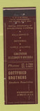 Matchbook Cover - Gottfried Brothers Tobacco New York City