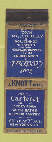 Matchbook Cover - Hotel Carteret New York City