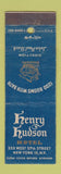 Matchbook Cover - Henry Hudson Hotel New York City WORN