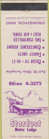 Matchbook Cover - Stardust Motor Lodge Strongsville OH