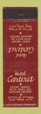 Matchbook Cover - Hotel Carteret New York City