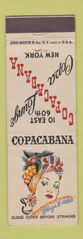 Matchbook Cover - Copacabana New York City girlie