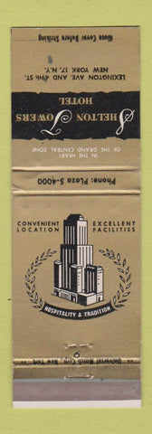 Matchbook Cover - Shelton Towers Hotel New York City WEAR