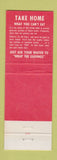 Matchbook Cover - Dan Stampler's Steak Joint New York City