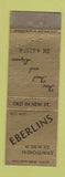Matchbook Cover - Eberlins Restaurant New York City WORN