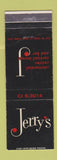 Matchbook Cover - Jerry's Restaurant New York City
