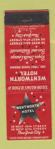 Matchbook Cover - Wentworth Hotel New York City