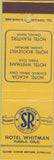 Matchbook Cover - Hotel Whitman Pueblo CO