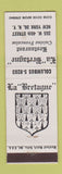 Matchbook Cover - La Bretagne French Restaurant New York City