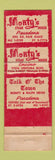 Matchbook Cover - Monty's Steak House Pasadena Encino CA