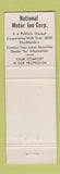 Matchbook Cover - National Motor Inn Madison WI