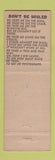 Matchbook Cover - E Morris Womack Charter Limo Bus Chicago IL WEAR