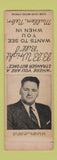 Matchbook Cover - BB Wright Mullen NE SAMPLE WEAR