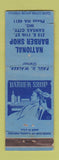 Matchbook Cover - National Barber Shop Kansas City MO TORN POOR