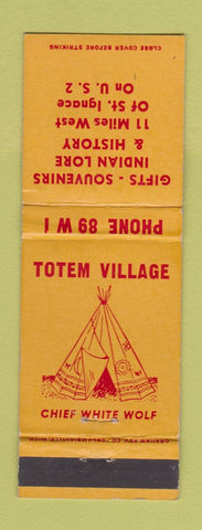 Matchbook Cover - Totem Village St Ignace MI WEAR