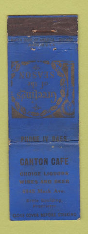Matchbook Cover - Canton Cafe Chirstmas WORN