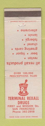 Matchbook Cover - Terminal Rexall Drug Store San Francisco CA