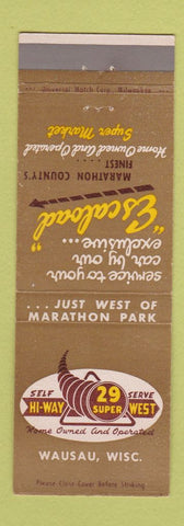Matchbook Cover - 29 Super Market Wausau WI