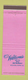 Matchbook Cover - Willbern's Motel Restaurant Wisconsin Rapids WI