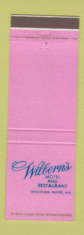 Matchbook Cover - Willbern's Motel Restaurant Wisconsin Rapids WI