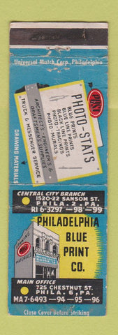 Matchbook Cover - Philadelphia Blue Print Company PA WEAR