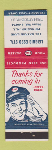Matchbook Cover - Esso oil gas Leiggis Princeton NJ