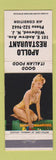 Matchbook Cover - Apollo Italian Restaurant Wildwood NJ pinup